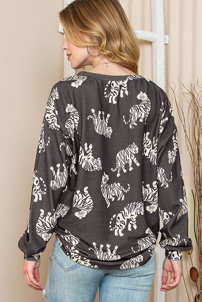 Personalized Printed Loose Body Covering Sweater For Women