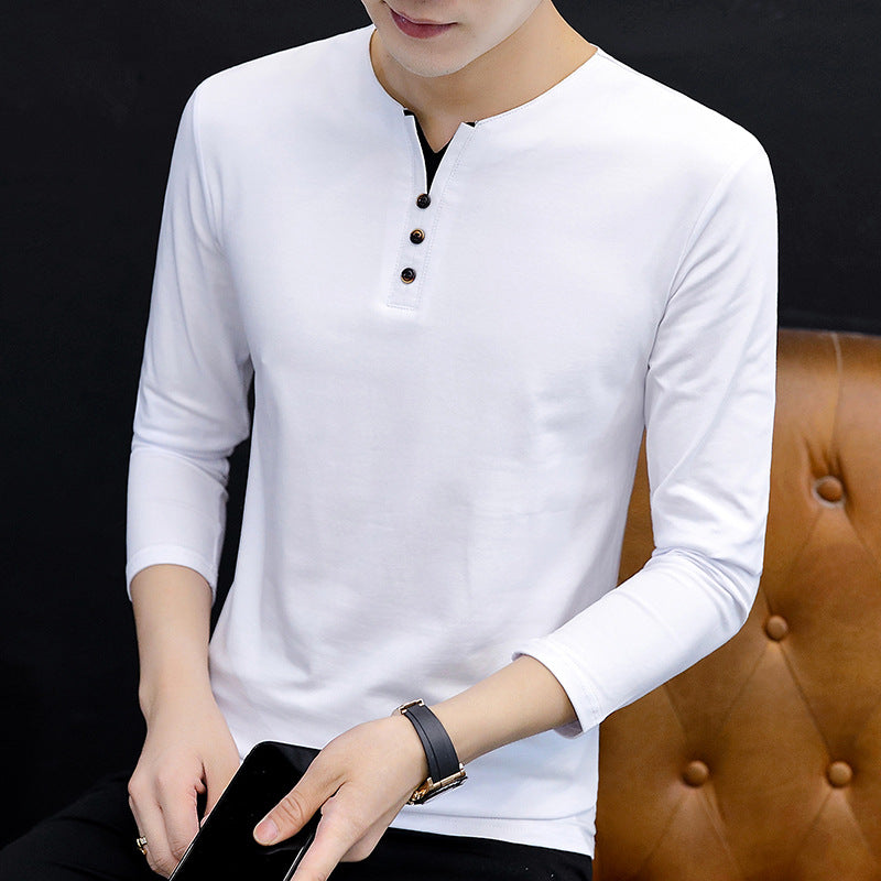 Men's Sweater Top T-shirt Versatile Casual Bottoming Shirt