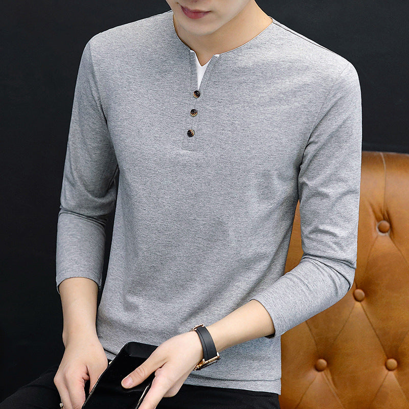 Men's Sweater Top T-shirt Versatile Casual Bottoming Shirt