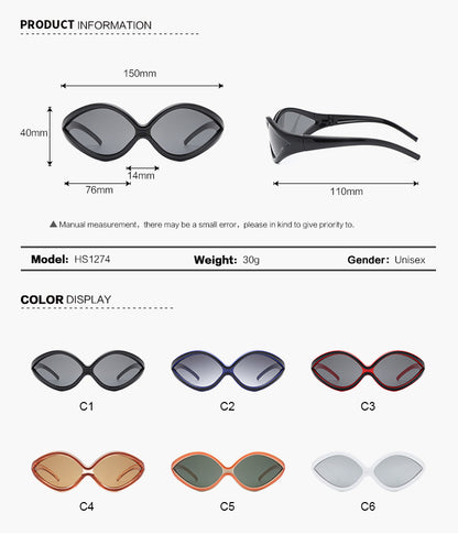 Fashion Trend Y2g Personality Future Style Sunglasses