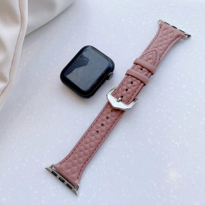 Diamond Chanel's Style Leather Strap Thin Top Layer Cow Leather Watch Strap