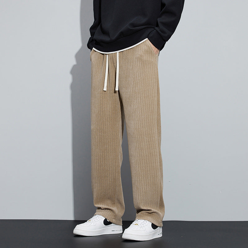 Fleece-lined Thickened Corduroy Pants Men's