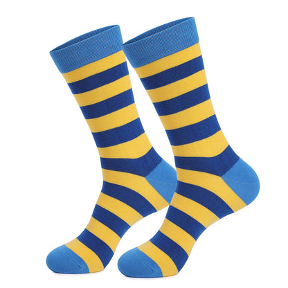 Plus Size Plus-sized Long Striped Men's Cotton Socks