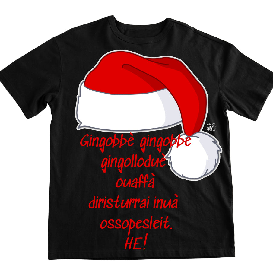 European And American Christmas Hat Digital Printing Casual Round Neck T-shirt