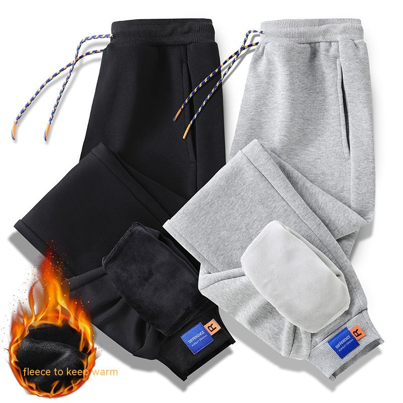 Fleece-lined Warm Leisure Tappered Sports Cotton Pants