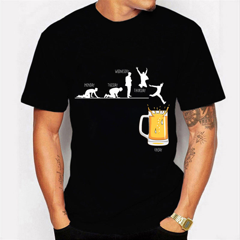 Men's T-shirt Weekend Casual Friday Beer Casual