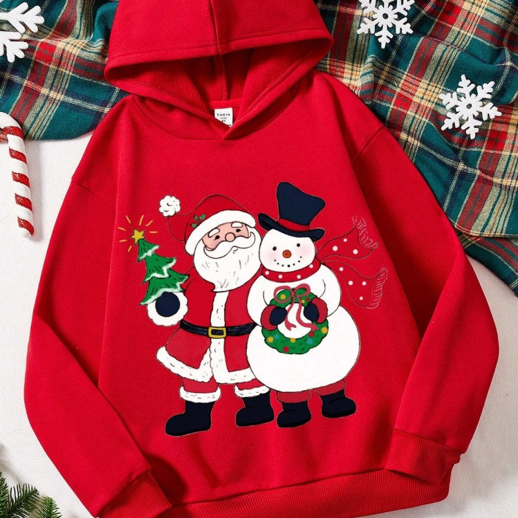 European And American Printed Christmas Hoodie