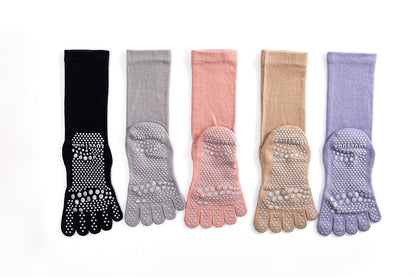 Five Fingers Yoga Socks Non-slip Solid Color