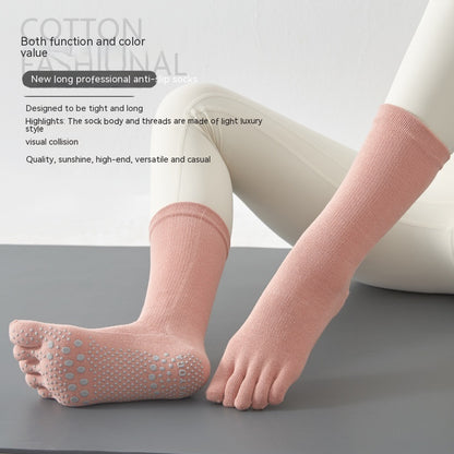 Five Fingers Yoga Socks Non-slip Solid Color