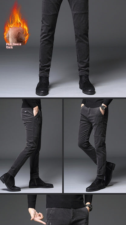 Velvet Padded Thickened Outer Wear Corduroy Men's Pants