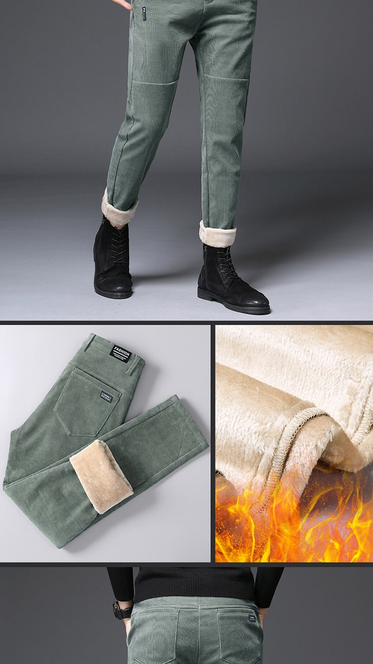 Velvet Padded Thickened Outer Wear Corduroy Men's Pants