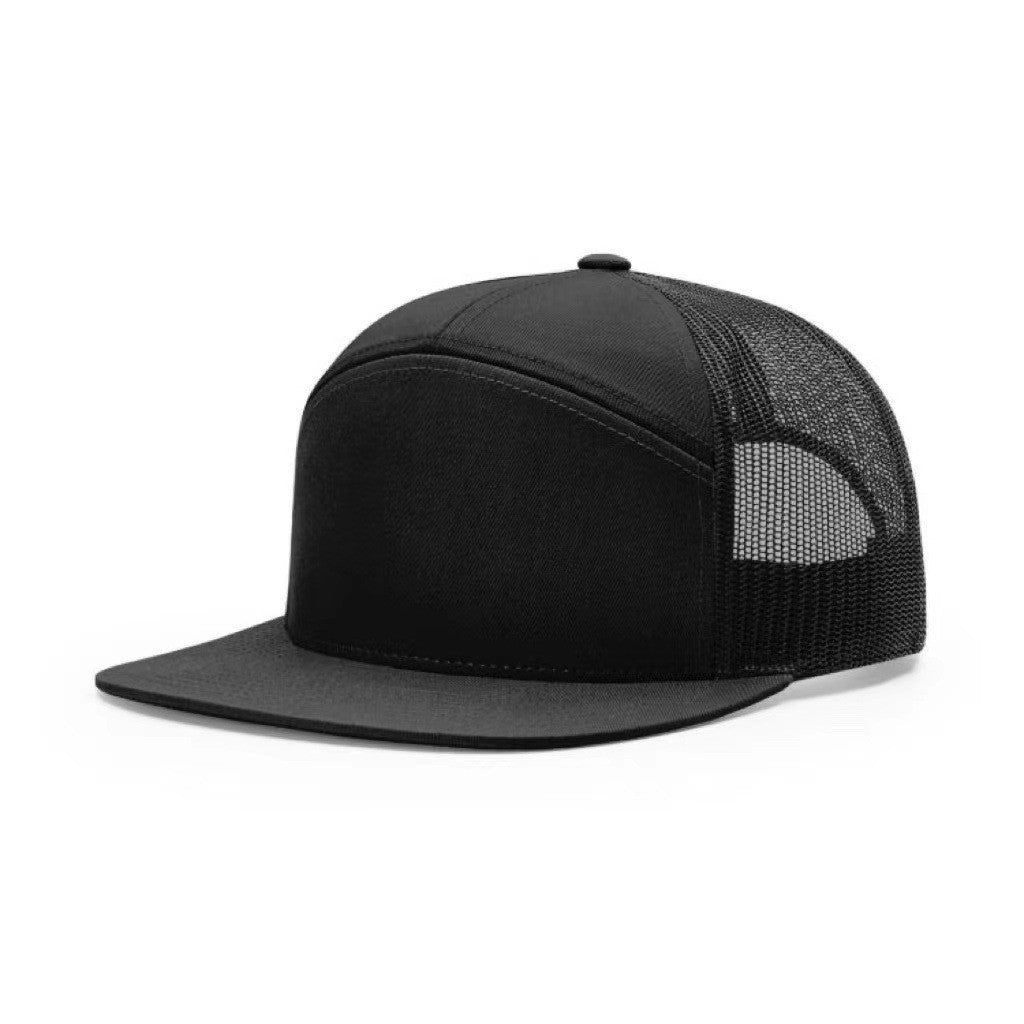 Flat Brim Baseball Cap Seven Pieces Mesh Cap Breathable Sun-proof