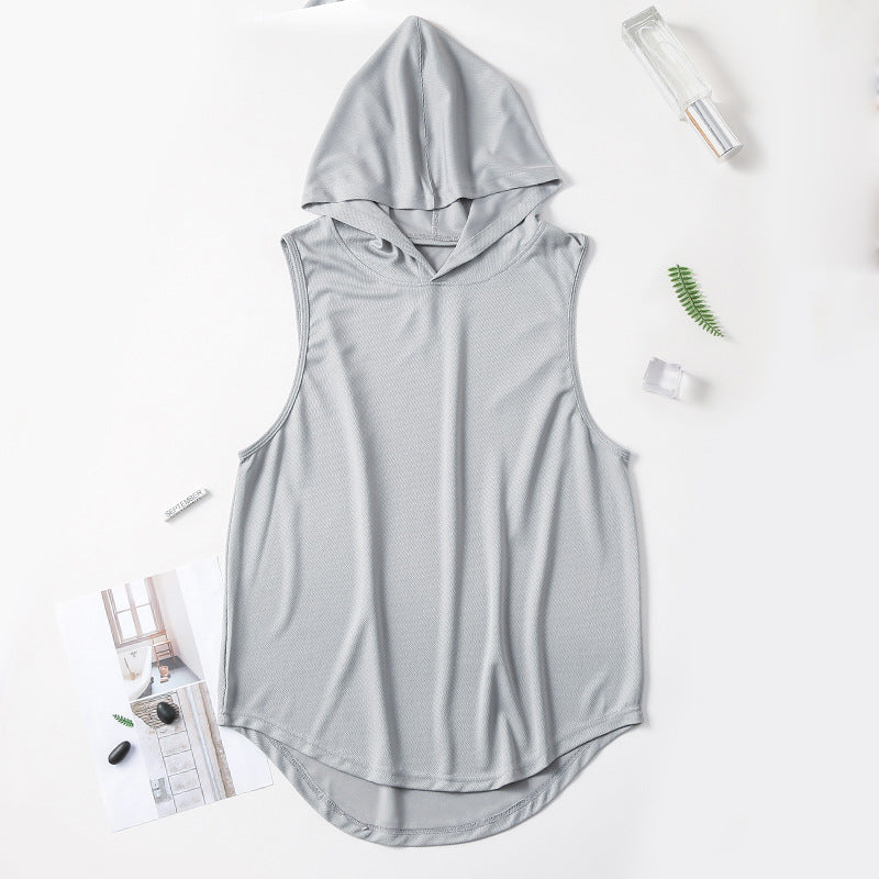 Fashion Hooded Fitness Vest Men