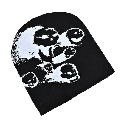 Knitted Popular Hip Hop Warm Printed Hat