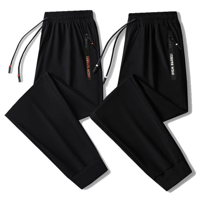 Winter Fleece Lined Padded Warm Keeping Casual Pants Men