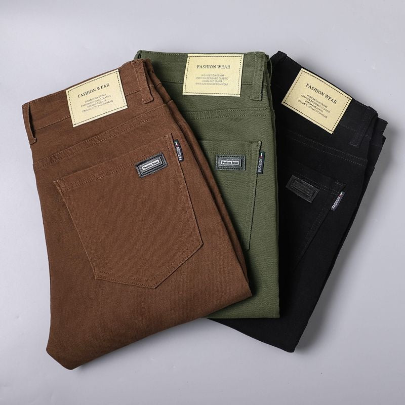 Straight Stretch Comfortable Trousers Mid-high Waist Pants