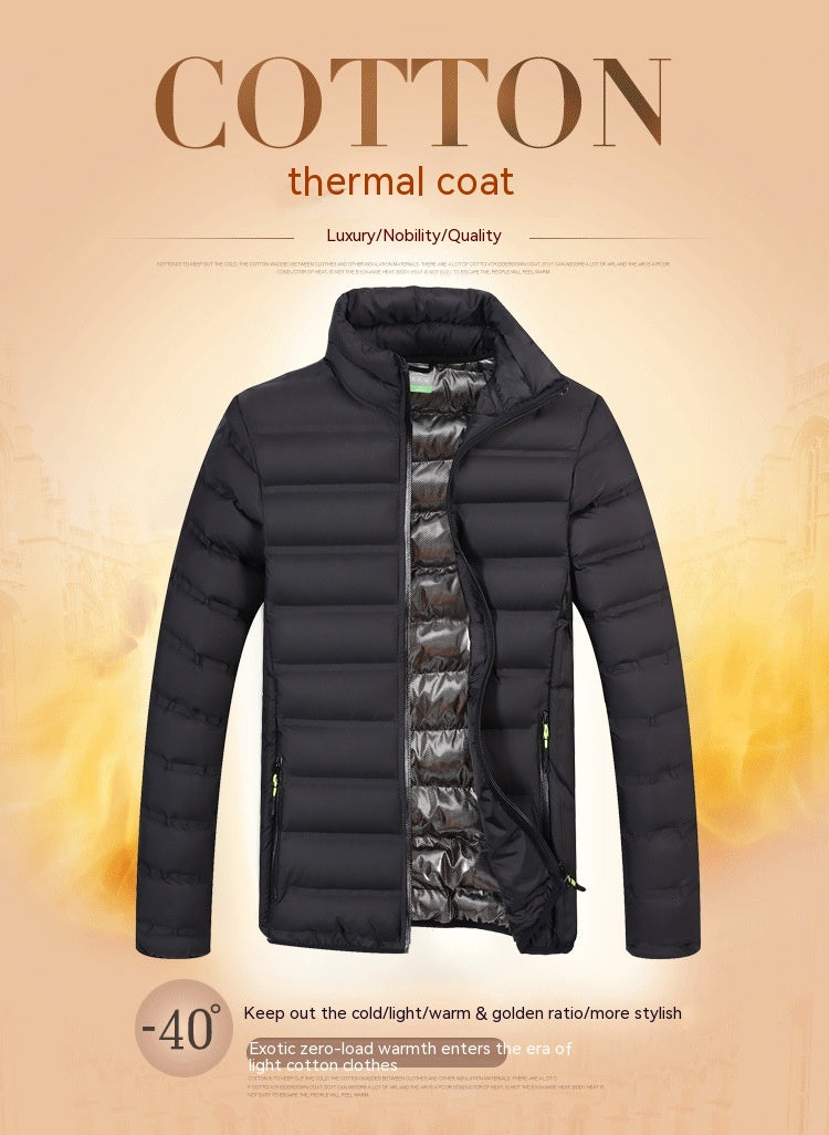 Korean Style Stand-up Collar Cotton-padded Coat Thickened Keep Warm And Handsome Cotton-padded Jacket