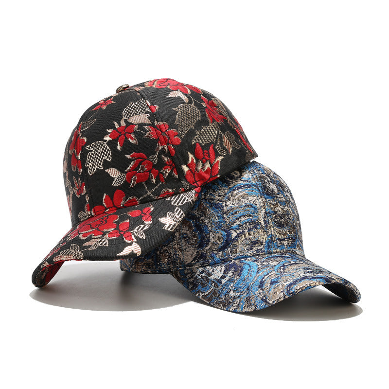 Gold Line Sun Protection Baseball Cap New Floral Duck Tongue