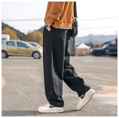 Cotton Pants Men's Casual Straight-leg Pants