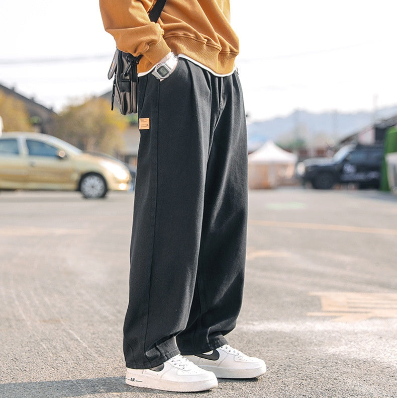 Cotton Pants Men's Casual Straight-leg Pants