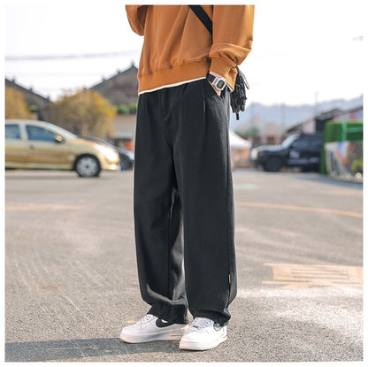 Cotton Pants Men's Casual Straight-leg Pants