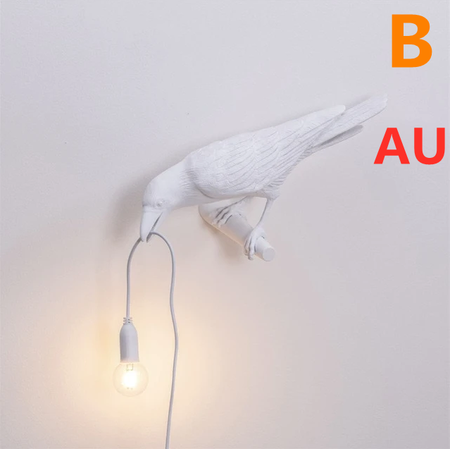 Creative Auspicious Bird Resin Wall Lamp Decoration