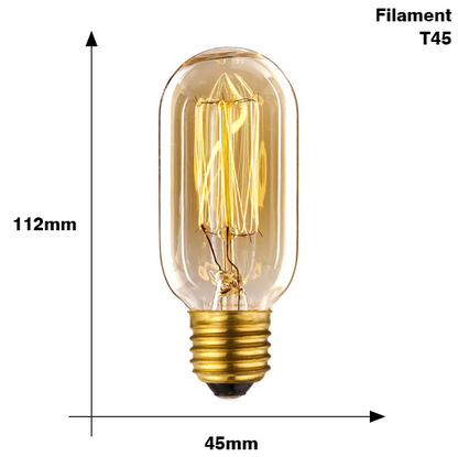 Edison Bulb E27 220V 40W ST64 A19 T45 G80 G95 G125 Incandescent filament bulb lighting Retro Edison Light Bulb