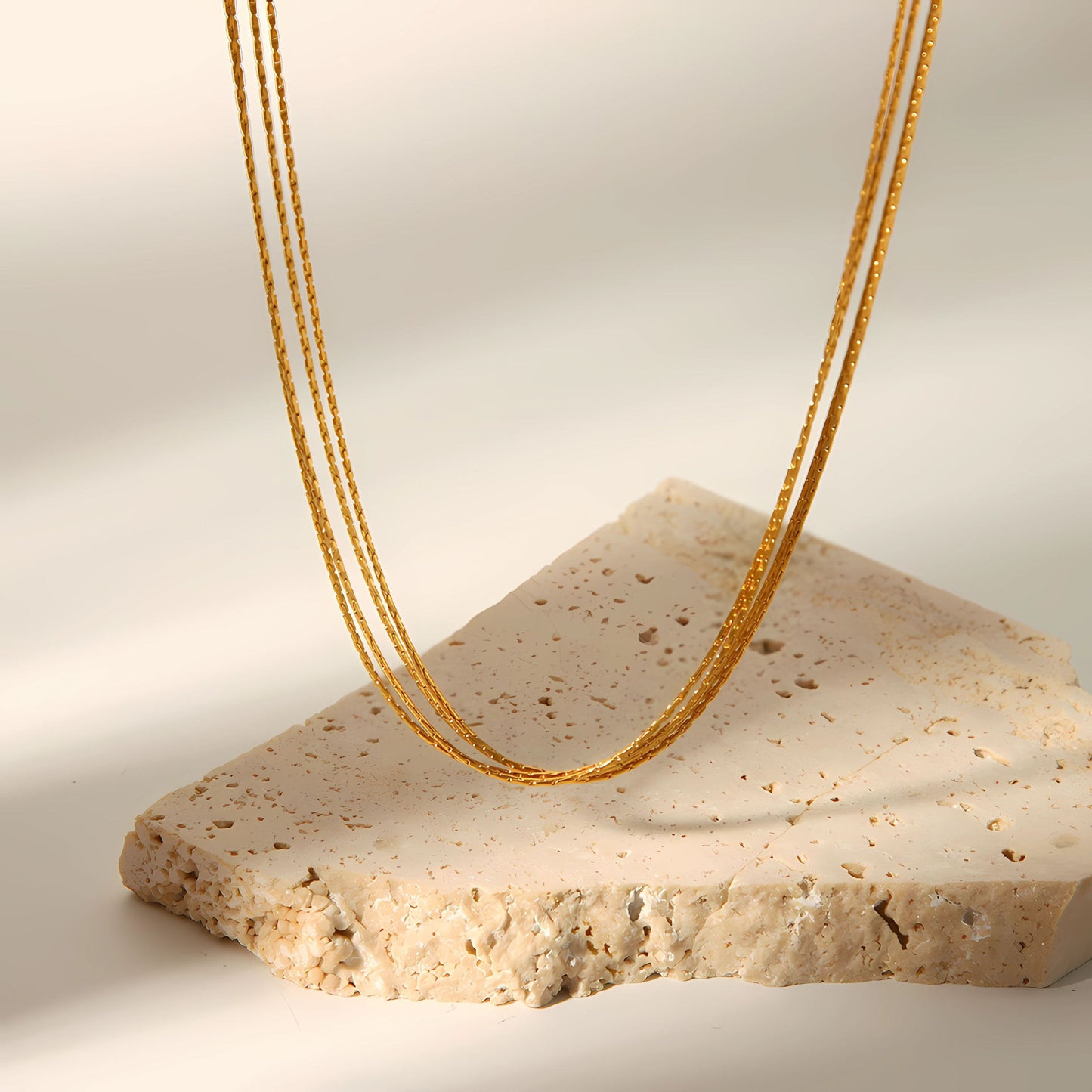 18K Gold Plated Stainless Steel Necklace And Pendant