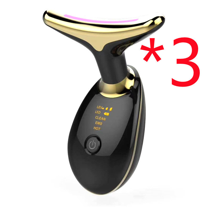 EMS Thermal Neck Lifting And Tighten Massager Electric Microcurrent Wrinkle Remover LED Photon Face Beauty Device For Woman