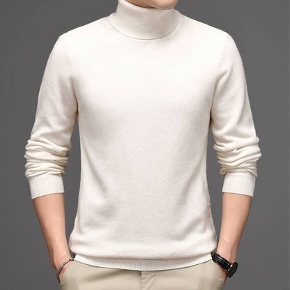 Pure Cashmere Sweater Men's High Neck Thickened Style