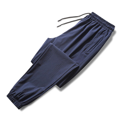 Ultra-Thin Ice Silk Loose Drawstring Sports Mesh Casual Pants