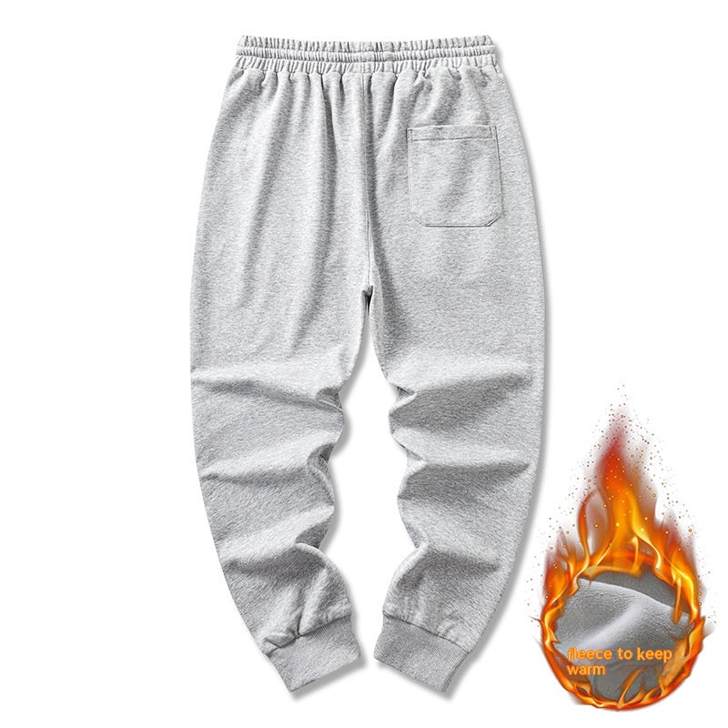 Fleece-lined Warm Leisure Tappered Sports Cotton Pants