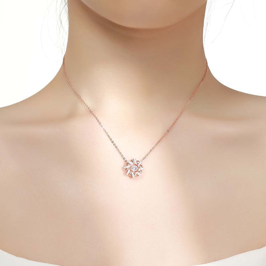 Smart Light Silver Necklace Female Design