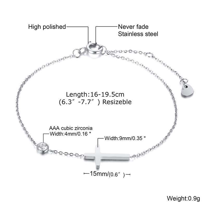 Titanium Steel Cross Necklace Clavicle Chain Women's European And American Style Chain