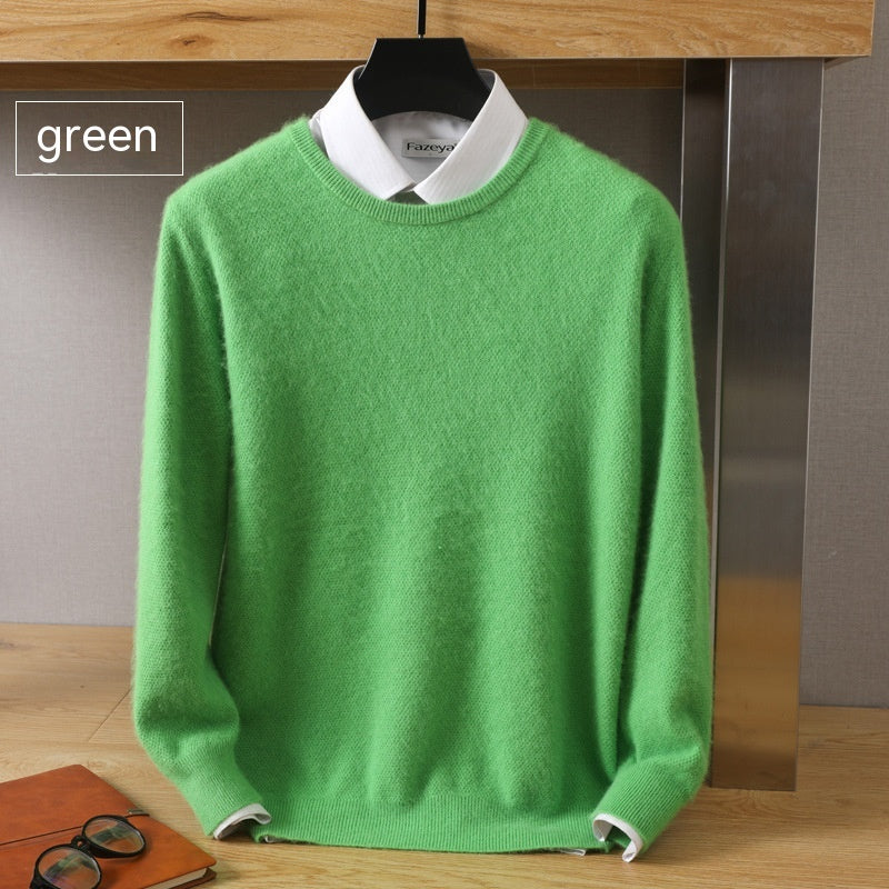 Mink Velvet Loose Round Neck Solid Color Sweater Bottoming Shirt