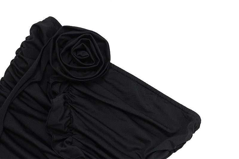 Flower Pleated Scarf Floating Top For Women