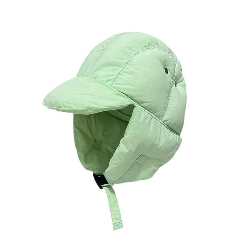 Down Cotton-padded Cap Women's Light Warm Ear Protection