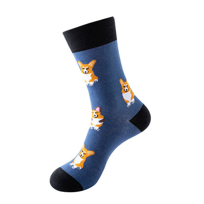 Mid-tube Star Animal Tide Socks