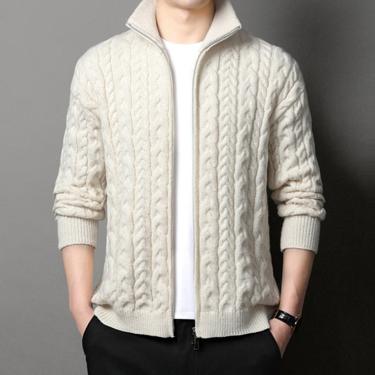 Men's Thread Knitted Vest Coat Loose Outer Sweater