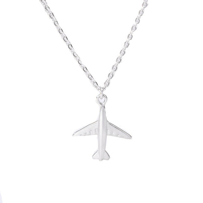 Stainless Steel Paper Plane Pendant Necklace