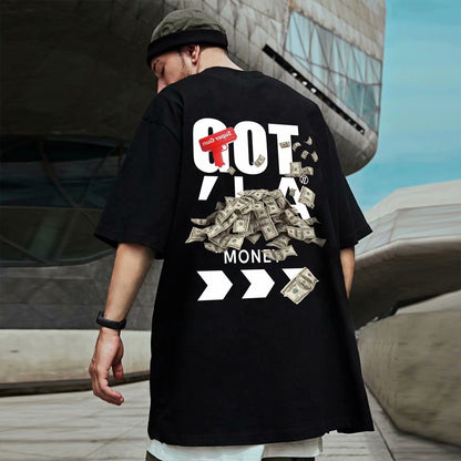 Hip-Hop Fashionable Brand Printed Short-sleeved T-shirt Men's Fashion