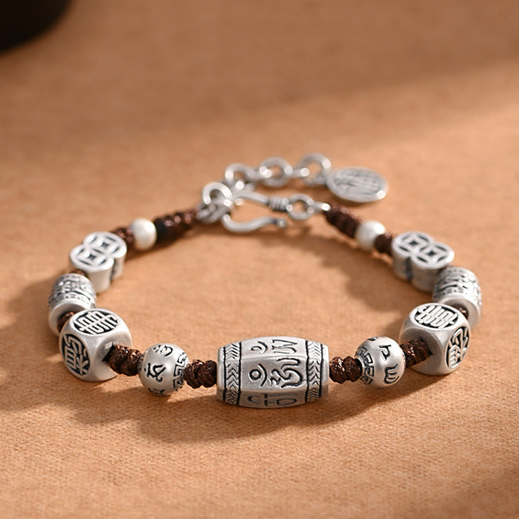 Six-character Mantra Bracelet Men's Vintage