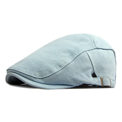 Simple Light Board Washed Denim Hat Men And Women All-match Retro Peaked Cap