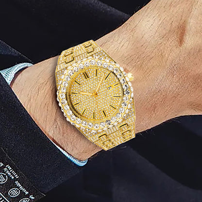 Fashion Starry Diamond Men's Quartz Watch