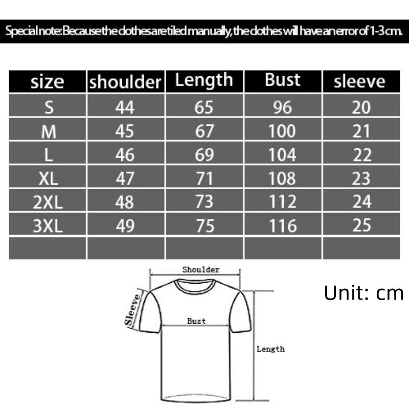 Men's 3D Digital Printing Casual Round Neck Short Sleeves