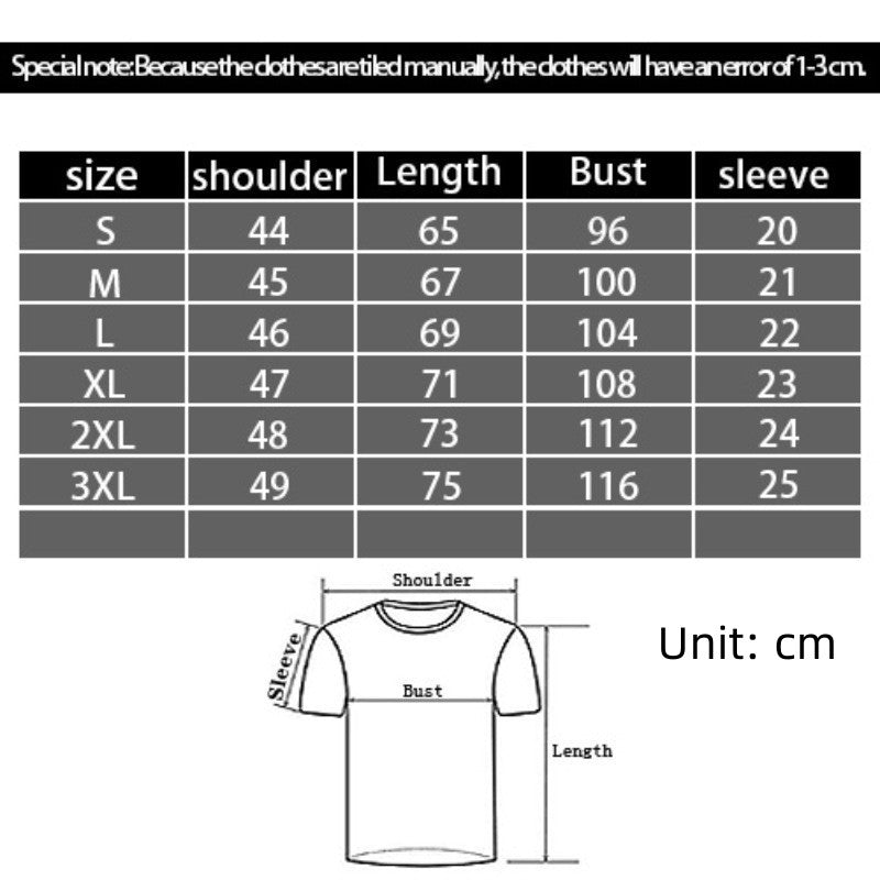 Men's 3D Digital Printing Casual Round Neck Short Sleeves