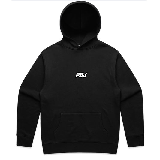 European And American Printing Plus Velvet Black PBJ Hoodie