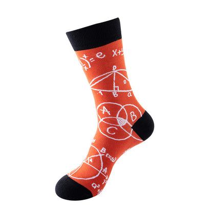 Mid-tube Star Animal Tide Socks