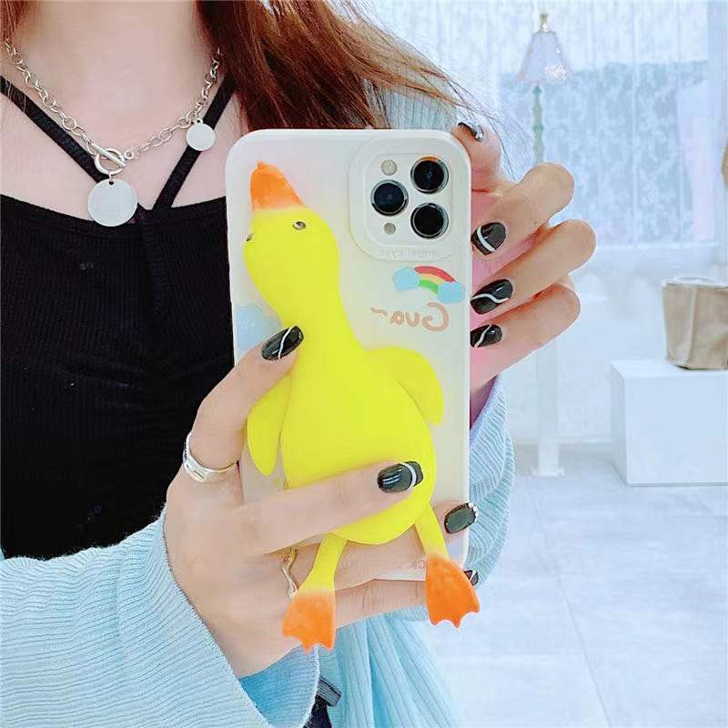 Ins Cartoon Kneading Duck Mobile Phone Shell Silicone