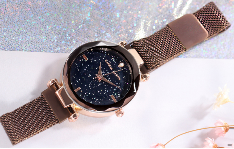 Starry female watch magnet watch